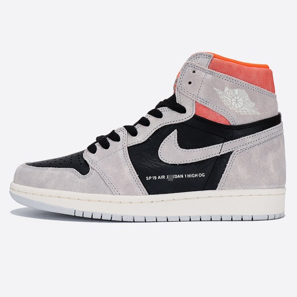 Nike Air Jordan 1 Retro HI OG Natural Grey/Hyper Crimson/White-Black (555088-018)
