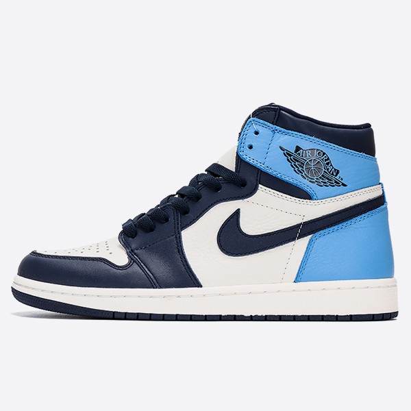 Nike Air Jordan 1 Retro High OG Sail/Obsidian-University Blue (555088-140) [Pack of 10]