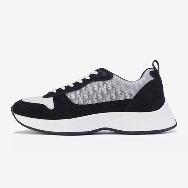 Dior REON Canvas Suede B25 Runner Sneakers in Black