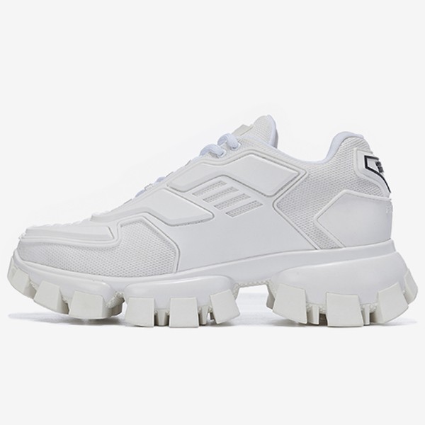 Prada 19FW Cloudbuster Thunderknit Sneakers in White