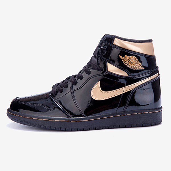 Nike Air Jordan 1 High Black Metallic Gold 555088-032 [H12 Edition]