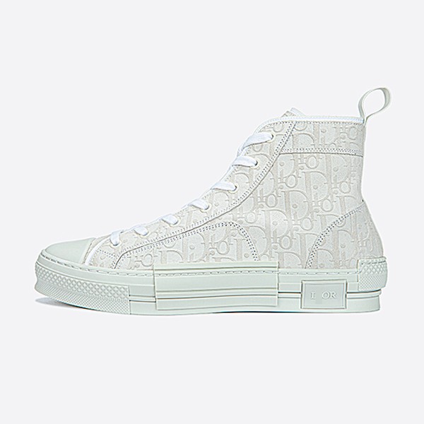 Dior 20FW Leon B23 High-Top Sneakers in Beige, Unisex