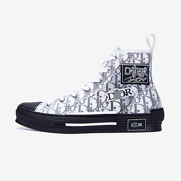 Dior 20FW Leon Canvas B23 High-Top Sneakers, Unisex