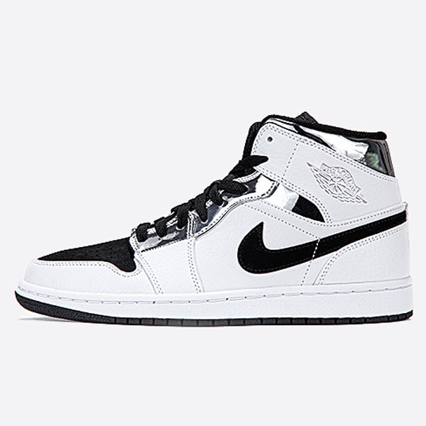 Nike Air Jordan 1 Mid White/Silver 554724-121 Men's