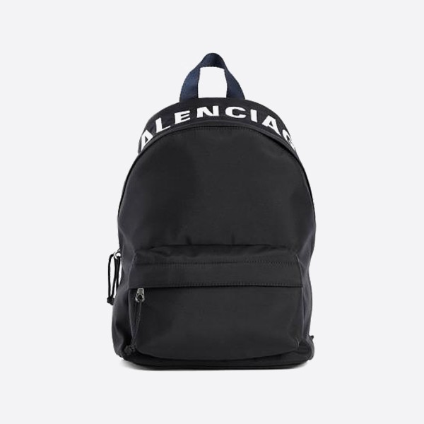 Balenciaga Logo Wheel Backpack Black