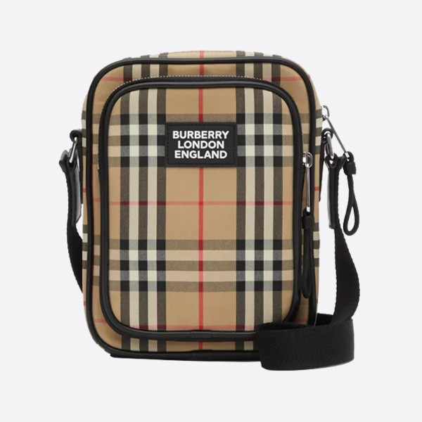 Burberry Vintage Check Leather Crossbody Bag