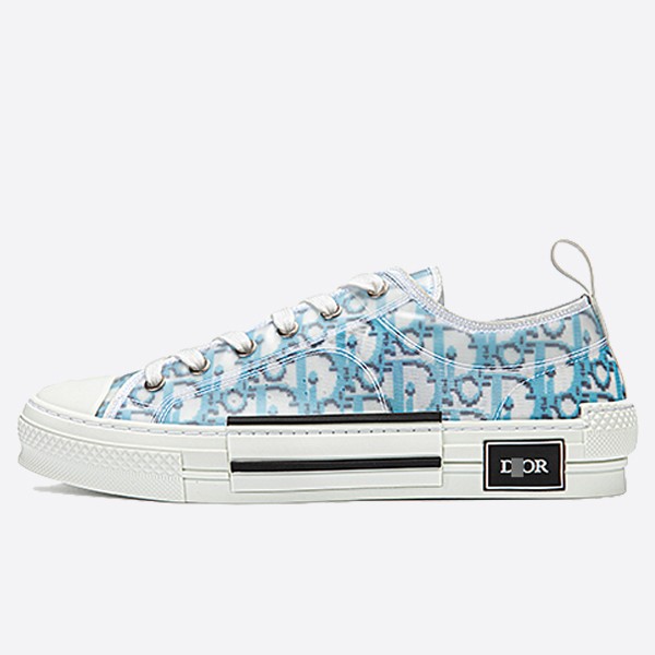 Dior Oblique Pixel Canvas B23 Low-Top Sneakers Blue Unisex