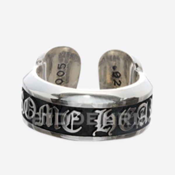 Chrome Hearts Scroll Label Ring