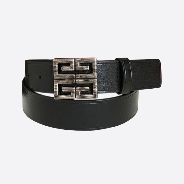 Givenchy Classic Fashion Men's Belt in Black and Silver (3.5cm)