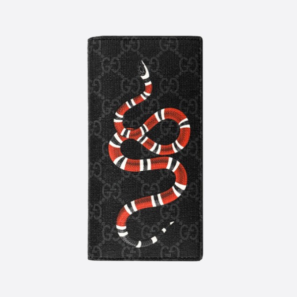 Gucci GG Supreme King Snake Long Wallet 459456K521N 1058