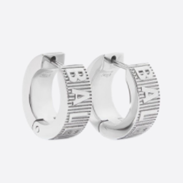 Balenciaga Sterling Silver Force Stripe Earrings 644513J84000918