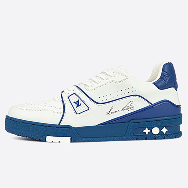 Louis Vuitton LV Trainer Sneakers White/Blue Men's