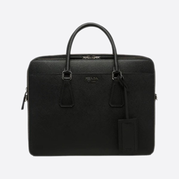 Prada Saffiano Leather Briefcase 2VE366_2FAD_F0002_V_OOX