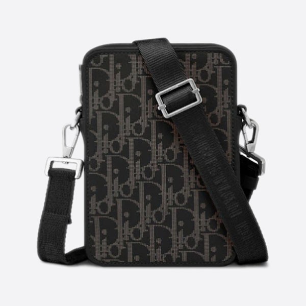 Dior World Tour Messenger Pouch Black Oblique Galaxy Leather 2ESBC265CLP_H22Q