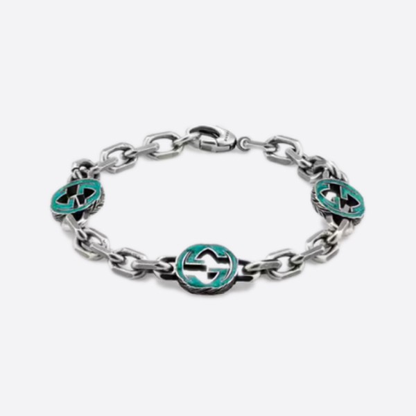 Gucci Enamel Interlocking G Bracelet 656787J8410 8183