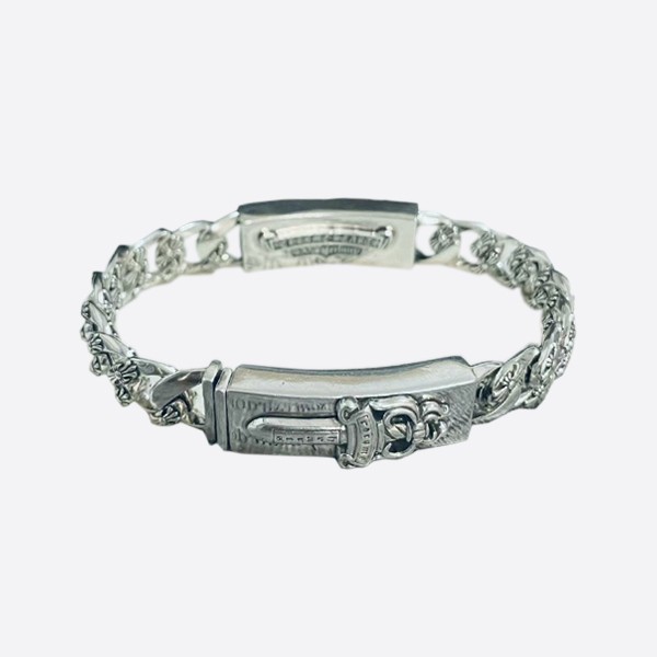 Chrome Hearts Flora Dagger Double ID Pliers Combo Bracelet