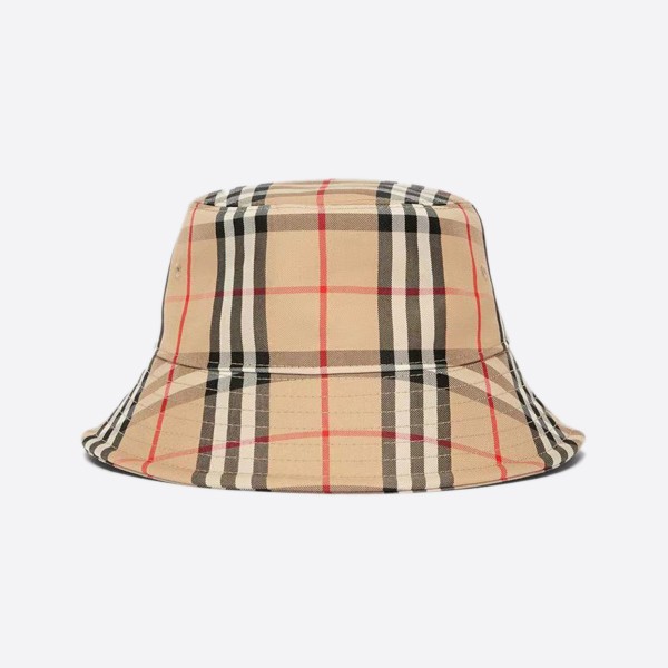 Burberry Vintage Check Functional Cotton Fisherman Hat Khaki 80269271