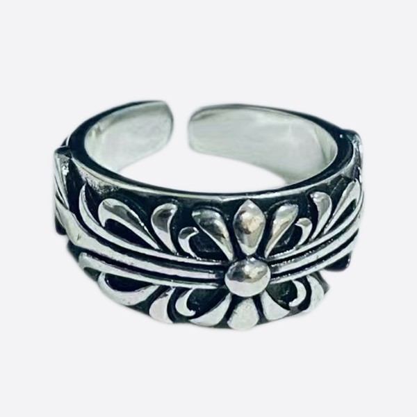 Chrome Hearts Rock Hip Hop Trend Ring Silver