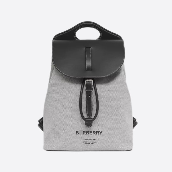 Burberry Horseferry Print Canvas Leather Pocket Backpack 80416651