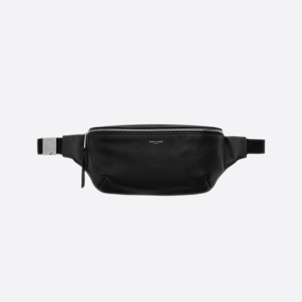 Saint Laurent Classic Belt Bag in Soft Black Leather 5056711ELLE1000