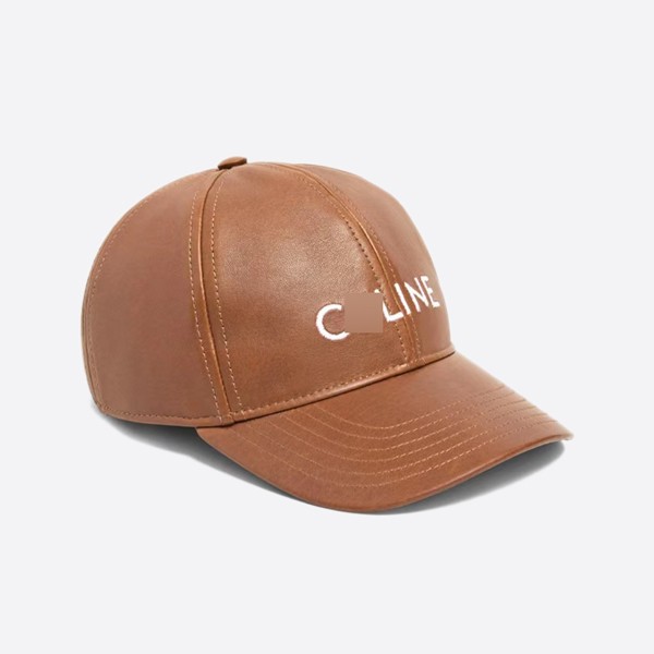 Celine Leather Baseball Cap Khaki 2AUA6050O-03TN