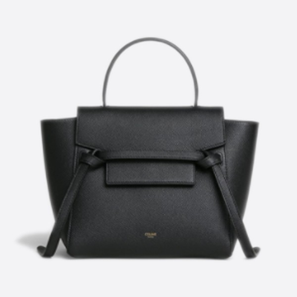 Celine Nano Belt Bag in Grained Calfskin Black