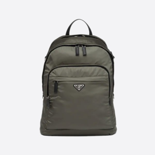 Pradari Nylon Saffiano Leather Backpack Forest Green 2VZ048_2DMG_F0414_V_OOO