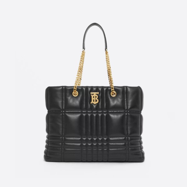 Burberry Medium Quilted Lambskin Lola Shopper Bag Color - Black 80490591