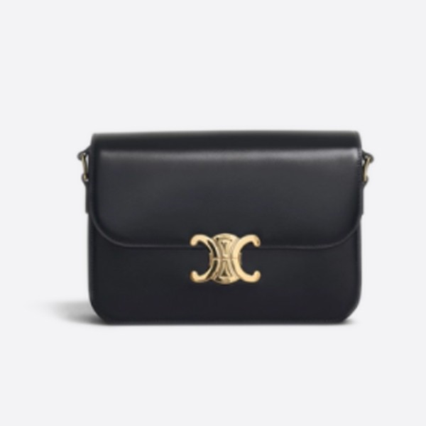 Celine Medium Triumph Bag Shiny Calfskin Black 187363BF4.38NO