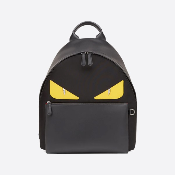 Fendi Nylon Black Leather Insert Backpack 7VZ012A2FSF0R2A