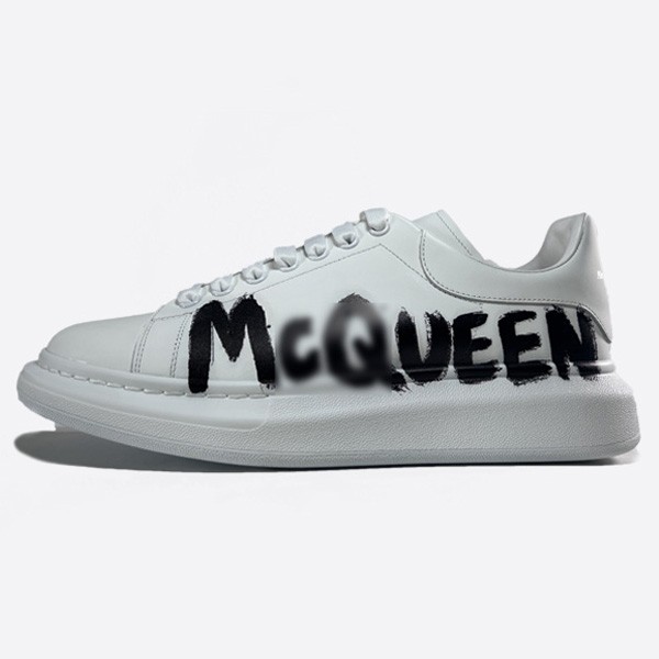 Alexander McQueen Graffiti White Shoes 698614WIBNK9061