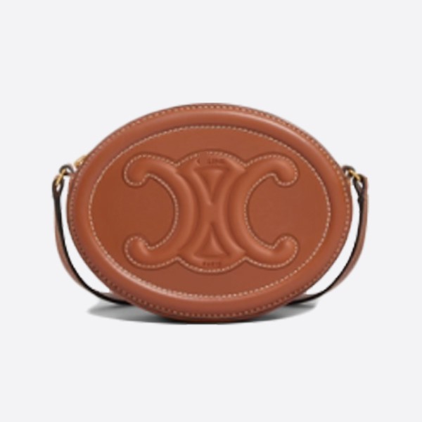 Celine Crossbody Oval Smooth Calfskin 10I703DPQ.04LU Color Tan
