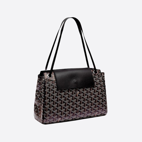 Goyard PM Rouettpmlty01cl01p Black Goyard In Canvas Crossbody Bag