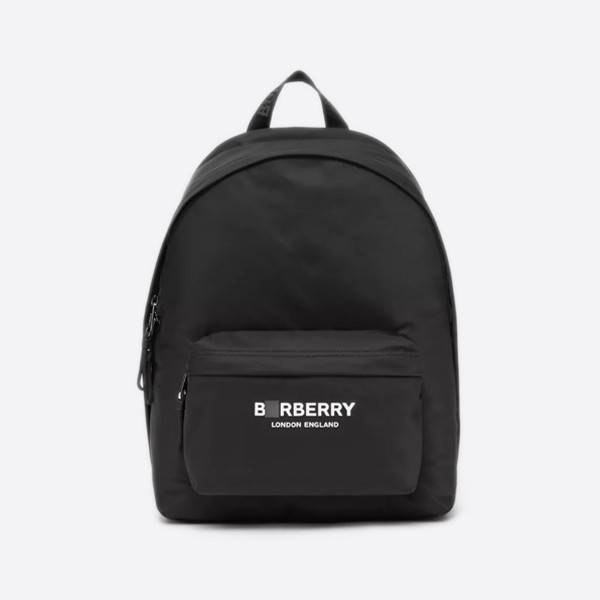 Burberry Logo Print Nylon Backpack Color - Black 80210841