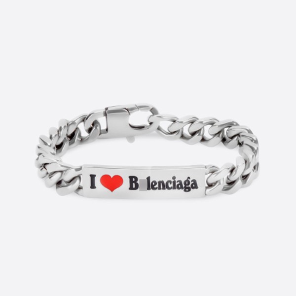 Balenciaga PLATE GOURMETTE Bracelet in Silver 662434TZ99I0911