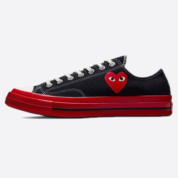 Comme des Garçons Play x Converse Chuck 70 Low Black Red A01795C
