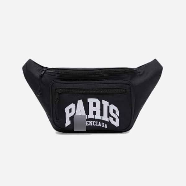 Balenciaga Black and White Recycled Nylon City-Paris Explorer Belt Pack 4823892106H1000