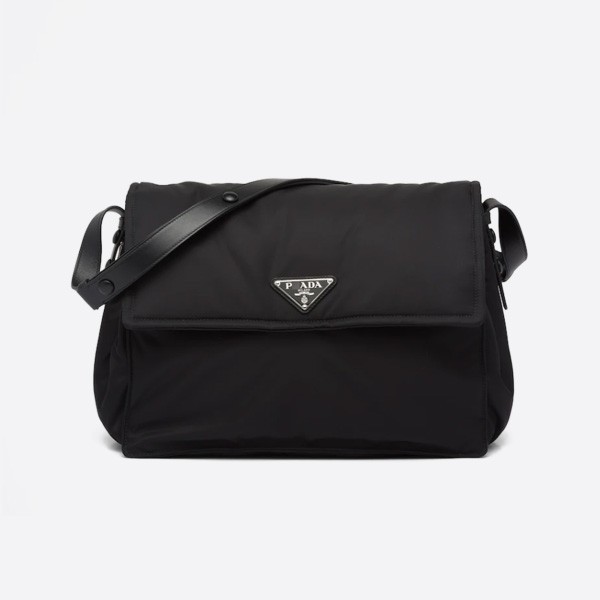 Pradali Nylon Large Padded Shoulder Bag 1BD256_RDLN_F0002_V_OOO