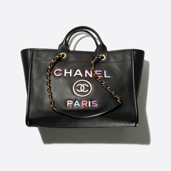 Chanel Large Shopping Bag in Cuffskin and Enamel, A66941 B08030 94305