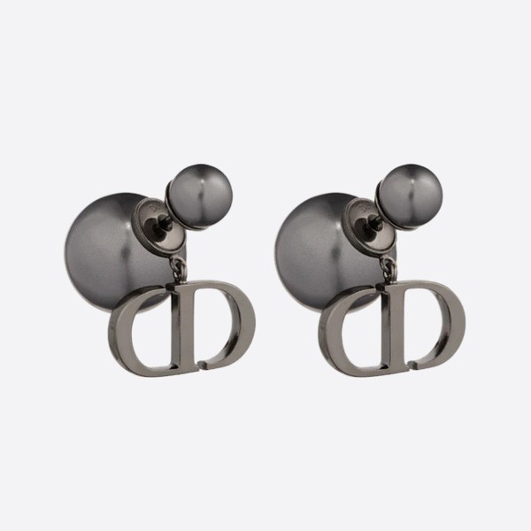 Dior TRIBALES earrings in metal and resin pearl E1293TRIRS_D806