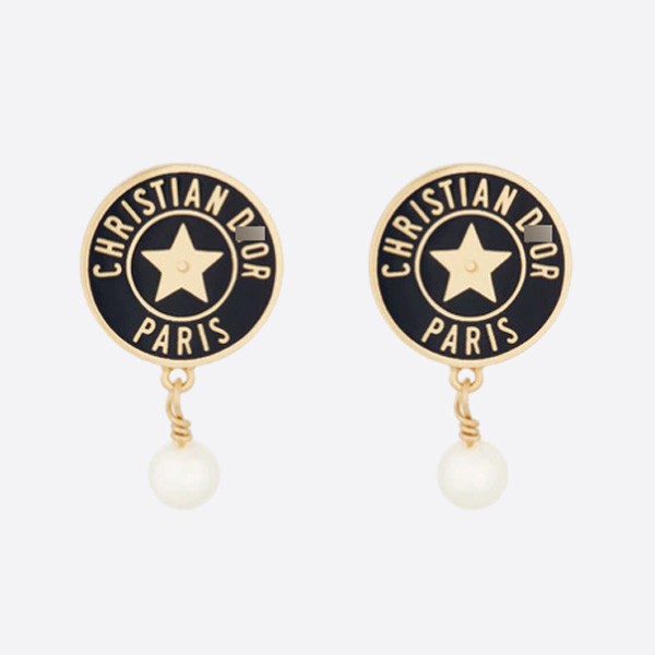 Dior LEGACY earrings in metal, resin, pearl, and lacquer (E1967LEGLQ_D303)