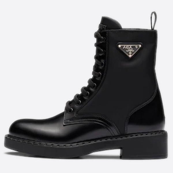 Prada Black Brushed Leather Re-Nylon Boots 1T782M_3LF7_F0002_F_B050