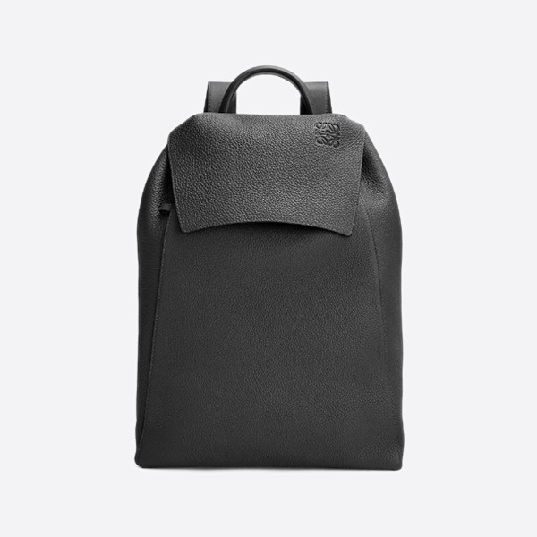 Loewe Grain Calfskin Drawstring Backpack, Color: Black, B871J17X01