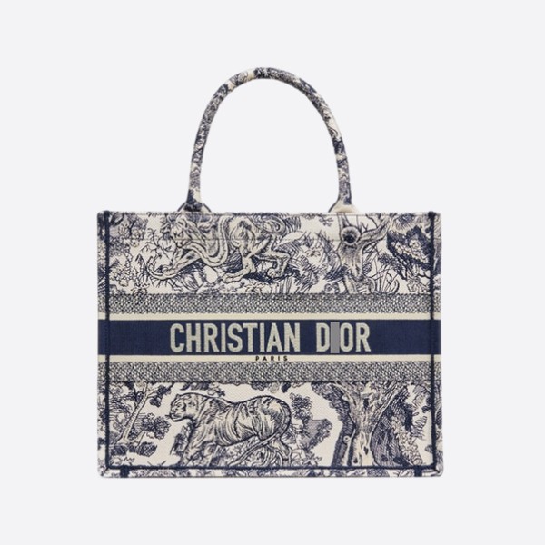 Dior BOOK TOTE Medium Bag Toile de Jouy Embroidery M1296ZTDT_M808