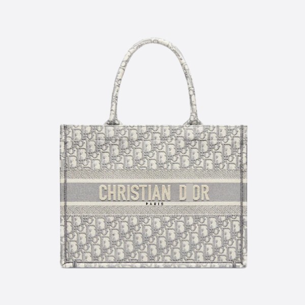 Dior BOOK TOTE Medium Bag Oblique Embroidery M1296ZRIW_M932