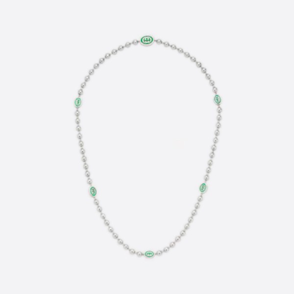 Gucci Interlocking G Ball Chain Necklace 701611 J8410 8414