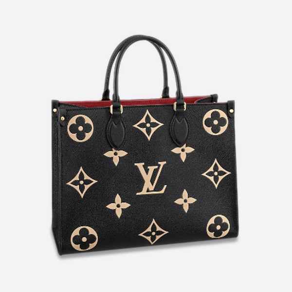 Louis Vuitton On the Go MM Black Beige M45495