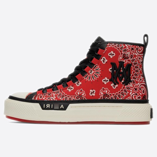 Amiri Bandana Ma Logo Court High Shoes 191846395006
