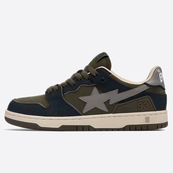 BAPE SK8 STA Navy Khaki Gray 1i70-191-003