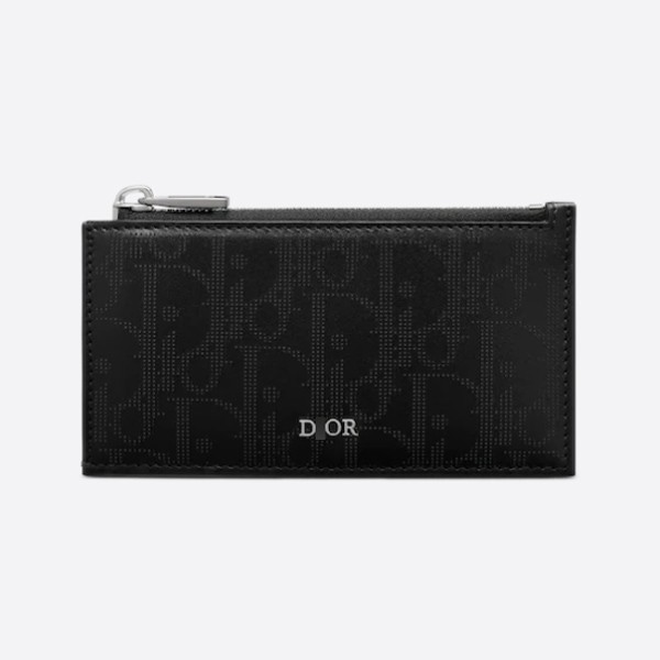 Dior Zip Card Holder Oblique Galaxy Leather 2ESBC250VPD_H03E